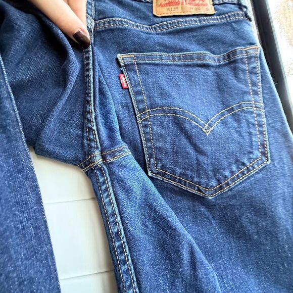 Levi's 512 Slim Tapered Fit Jeans in Dark Indigo size 31 L 30 - Picture 5 of 11